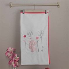 Плед Kidboo Elephants цвет белый/розовый, велсофт Kidboo