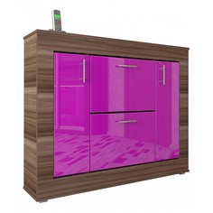 Обувница Мебелефф Мебелеф-20; фиолетовый/ясень шимо темный