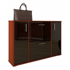 Обувница Мебелефф Мебелеф-14; орех итальянский/черный