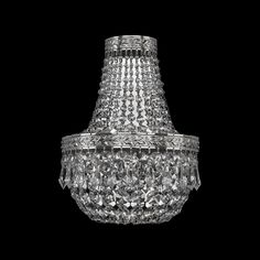 Хрустальное потолочное бра 19011B/H1/20IV Ni Bohemia Ivele Crystal
