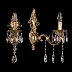 Хрустальное настенное бра 7201B14/1/175 A G Bohemia Ivele Crystal