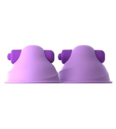 Фиолетовые виброприсоски-стимуляторы на соски Vibrating Nipple Pipedream