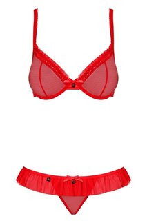 Полупрозрачный комплект с бантиками (L-XL) Obsessive