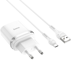 Сетевое зарядное устройство Hoco C12Q Smart, 1xUSB, 3 A, white