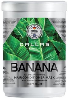 Маска-кондиционер для волос DALLAS 2в1 для укрепления с экстрактом банана 1000 мл