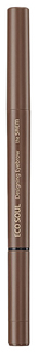 Карандаш для бровей The Saem Eco Soul Designing Eyebrow 3в1 01 Brown 0,2 г+0,12 г