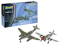 Сборная модель Combat Set Турбореактивный истребитель Me262 и истребитель дальнего радиуса Revell