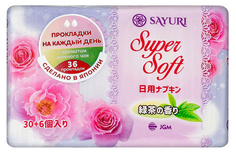 Прокладки Sayuri Super Soft с ароматом зеленого чая 36 шт
