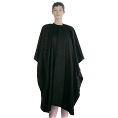 Пеньюар для стрижки Dewal Роза полиэстер черный 128x150 см на крючках