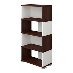 Стеллаж Мэрдэс Домино СБ-10_4 70х30х144 см, белый/коричневый Merdes