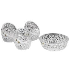 Набор салатников 7 предметов (1 большой 21 см + 6 маленьких 11 см) Crystal Bohemia Diamond