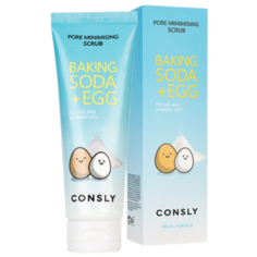Скраб для лица с содой и яичным белком Consly - Baking soda & egg pore