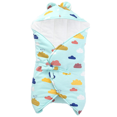 Одеяло-конверт Baby Fox Цветные облака, зимнее, цвет голубой, 80х90 см