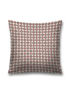 Наволочка декоративная JoyArty "Диски с кружками" на молнии, 45x45 см