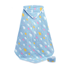 Одеяло-конверт Baby Fox Цветные облака, весеннее, голубое, 90х90 см