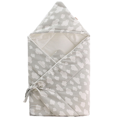 Одеяло-конверт Baby Fox Облака, осеннее, цвет серый, 90х90 см