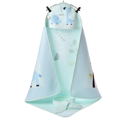 Одеяло-конверт Baby Fox Слоник и жираф, летнее, цвет голубой, 85х85 см