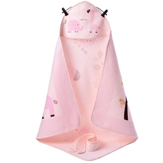Одеяло-конверт Baby Fox Слоник и жираф, летнее, цвет розовый, 85х85 см