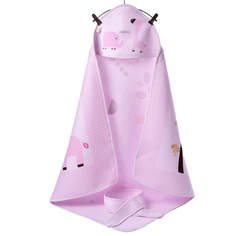 Одеяло-конверт Baby Fox Слоник и жираф, летнее, цвет сиреневый, 85х85 см