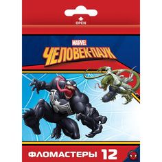 Фломастеры 12 цв. Человек-паук в карт.короб. с европодвесом Hatber