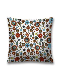 Наволочка декоративная JoyArty "Этнические кружки" на молнии, 45x45 см