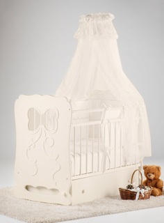 Кроватка детская Островок уюта Мальвина, слоновая кость