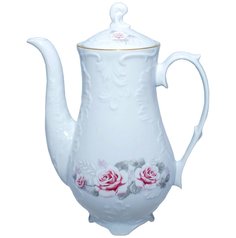 Кофейник 1,2 л Cmielow "Рококо 577 Серая роза золото" 149058