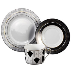 Чайная пара 250 мл с тарелкой Cmielow Design Studio "Дженни Art Deco G843 золото" 163409