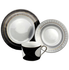 Чайная пара 250 мл с тарелкой Cmielow Design Studio "Дженни Art Deco G842 золото" 163408