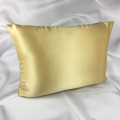 Шелковая наволочка на молнии 50х70 Luxe Silk "Золото" 25 момми N12088