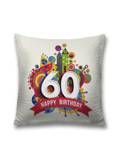 Наволочка декоративная JoyArty "Церемония 60-летия" на молнии, 45x45 см