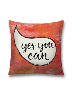 Наволочка декоративная JoyArty "Ты можешь" на молнии, 45x45 см