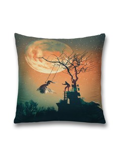 Наволочка декоративная JoyArty "Опасные качели" на молнии, 45x45 см