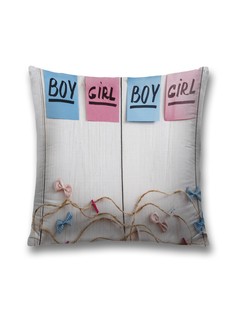 Наволочка декоративная JoyArty "Наклейки для новорожденных" на молнии, 45x45 см