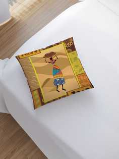 Наволочка декоративная JoyArty "Африканка с корзиной" на молнии, 45x45 см