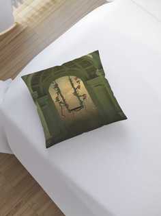 Наволочка декоративная JoyArty "Качели с цветами" на молнии, 45x45 см