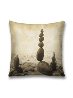 Наволочка декоративная JoyArty "Каменный баланс" на молнии, 45x45 см