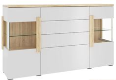 Гостиная С-8 Дуб Сонома/Белый глянец Milana