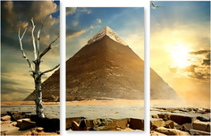 Картина модульная на холсте Модулка "Египетская пирамида" 90x62 см