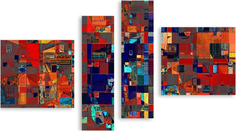 Картина модульная на холсте Модулка "Мозаика" 120x73 см