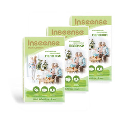 Пеленки INSEENSE Daily Comfort впитывающие одноразовые 60 х 40 см набор из 3 шт х 5 шт