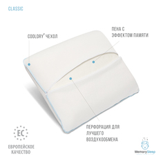 Ортопедическая подушка с эффектом памяти MemorySleep Classic