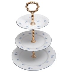 Этажерка 3-х ярусная Thun "Бернадотт /Синий цветок" / 006220