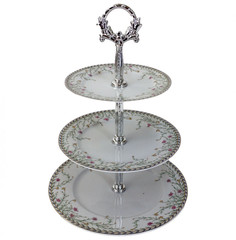 Этажерка 3-х ярусная Thun "Сильвия /Полевые цветы" / 232107