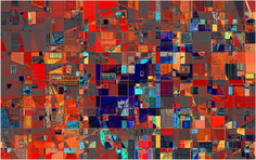Картина на холсте с подрамником ХитАрт "Мозаика" 100x63 см Модулка