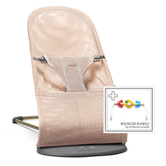 Детский шезлонг с игрушкой BabyBjorn Balance Bliss жемчужно-розовый BabybjÖrn