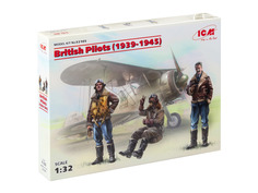 Сборная модель ICM 1/32 Пилоты ВВС Великобритании (1939-1945 гг.) (3 фигурки) 32105