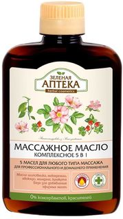 Масло для массажа Зеленая аптека Комплексное 5в1 200 мл