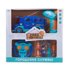 Машинка-конструктор р/у Abtoys Cпецтехника Городские службы Полиция, C-00436