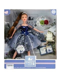 Кукла ABtoys Emily Синяя серия с белым котенком и аксессуарами, 30см WJ-12666 Jiangsu Holly Everlasting Inc.